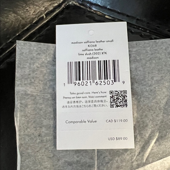 KATE SPADE NIP MADISON SAFFIANO LEATHER LIME SLUSH CARD CASE - Picture 5 of 8